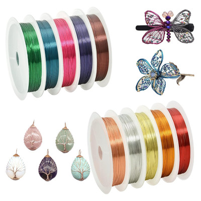 10 Rolls 26 Gauge Colorful Jewelry Wire Craft Wire for Beading & Jewelry Making 
