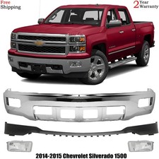 Front Bumper Chrome Fog Light Kit For 2014-2015 Chevrolet Silverado 1500 Front Bumper Chrome Fog Light Kit For 2014-2015 Chevrolet Silverado 1500