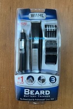 WAHL Nose Ear Body Beard Hair Wet/Dry BATTERY Precision Blade Trimmer Set