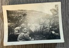 Vintage Photo Of Group Of WWII Soldiers Camping In A Field