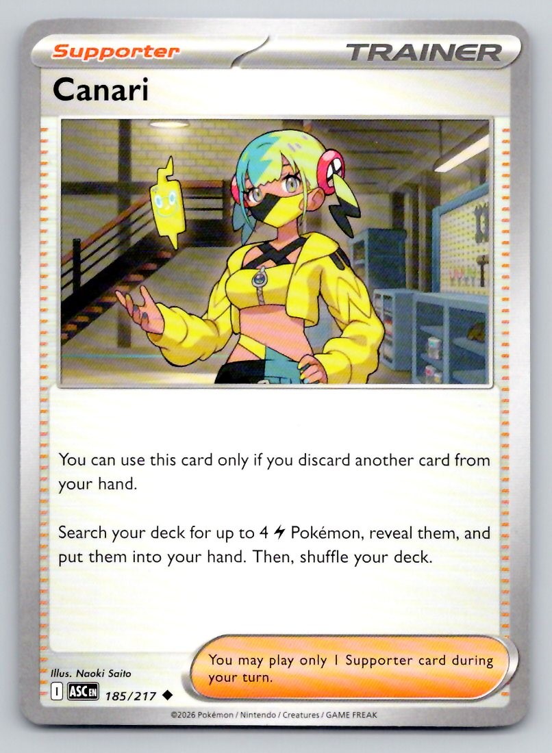Pokemon Canari Ascended Heroes ASC UC 185/217 NM