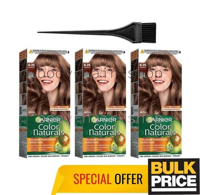 Garnier Color Naturals 6,25 Kastanienbraune Haarfarbe Full Grey Coverage 3er ...