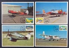 Set (4) 1980 Australian Aircraft Planes Aviation Postcards Maxi Maximum Cards