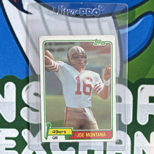 1981 Topps Joe Montana card, San Francisco 49ers