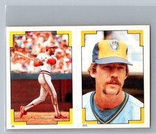 Ozzie Smith #46 & Danny Darwin #205 - 1986 Topps Baseball Sticker Cards