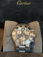 CARTIER Must 21 Chronoscaph Chronograph W10125U2 Quartz Wristwatch Mens Cartier 