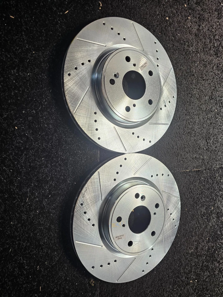 (QTY 2) PowerStop JBR1750XL JBR1750XR Brake Rotors For Honda Civic 2022-2024 - Image 2 of 4