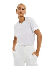 DANIELLE BERNSTEIN Womens Short Sleeve Crew Neck T-Shirt