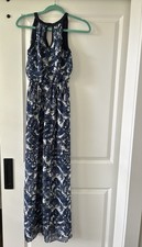 Vince Camuto Women’s Sleeveless Maxi Dress, Blue And White, Size 2