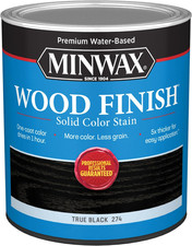 Wood Finish Water-Based Solid Color Wood Stain, True Black, 1 Quart