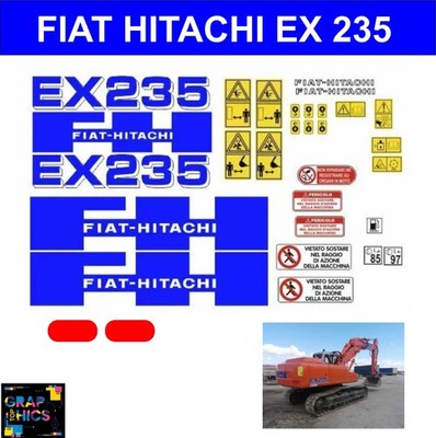FIAT HITACHI FH EX 235 DECALS
