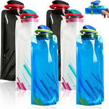 Gourde Souple Bouteille Pliable,6 Pièces Bouteilles D'Eau Pliable Ensemble 700 M