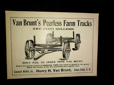 1905 Van Brunt Wagon - Council Bluffs IA - Sioux Falls SD - Farm Advertising