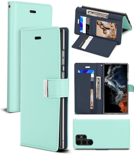 For Samsung Galaxy S25 S24 S23 FE S22 S21 Ultra Wallet Case Leather Flip Cover - Picture 31 of 65
