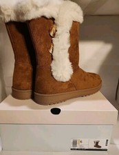 SO Sophia Girls' Winter Boots Faux fur boots. Pull-on, Girl's Size 6