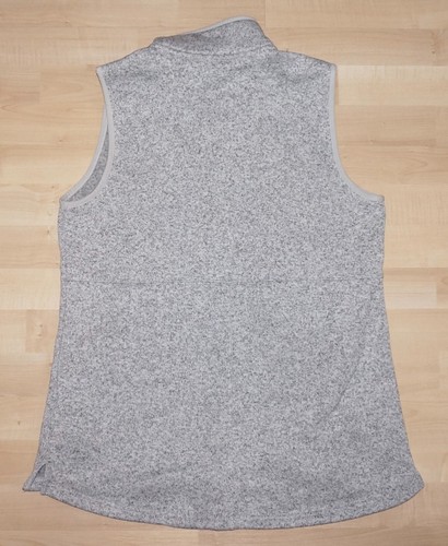 Chaleco L.L.BEAN Gris Poli Tejido Cremallera GRANDE - Imagen 6 de 7