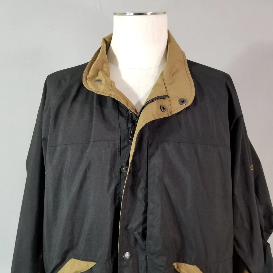 Chaqueta Dry Joys by FootJoy viento lluvia para hombre grande negra marrón golf exterior FJ Foto 2 de 4