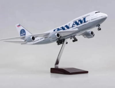 47cm 1:150 Boeing B747 Panam Airlines With Wheels Aircraft Plane