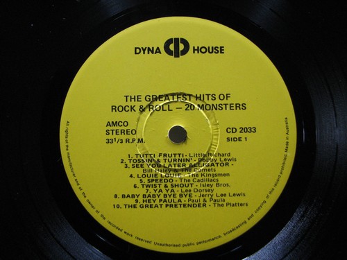 The GREATEST HITS OF ROCK & ROLL - 20 Monsters LP SirH70 - Imagen 3 de 3