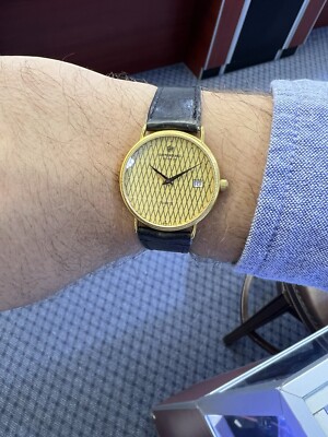 Raymond Weil 5513 18k Gold Vermeil Gold Tone Geometric Dial 31mm