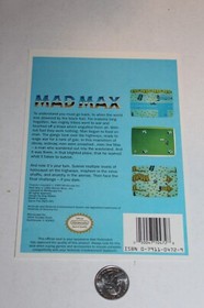 UNUSED Authentic 1990 Nintendo NES Game Vidpro TRU Display Card Only Mad Max HTF
