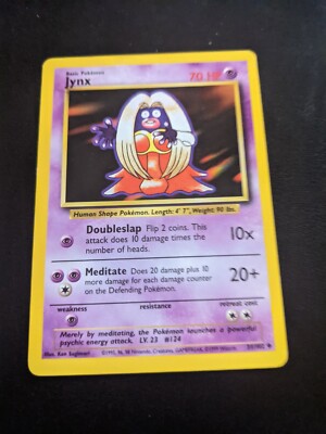 1999 jynx pokemon card value [Shadowless] #31 Prices | Base Set [P] Good Night (10) The Defending Pokemon is now Asleep Jynx 031/102 Base Set (Shadowless)