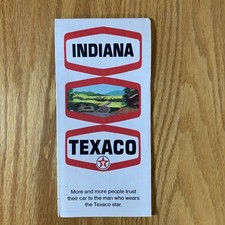 Texaco Map Indiana Indianapolis Fort Wayne Goshen 1970 Gas and Oil Folding