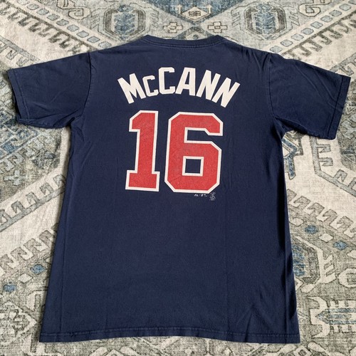 Atlanta Braves McCann Tshirt Size Small Majestic #16 Player MLB Team Tee - Picture 2 of 6