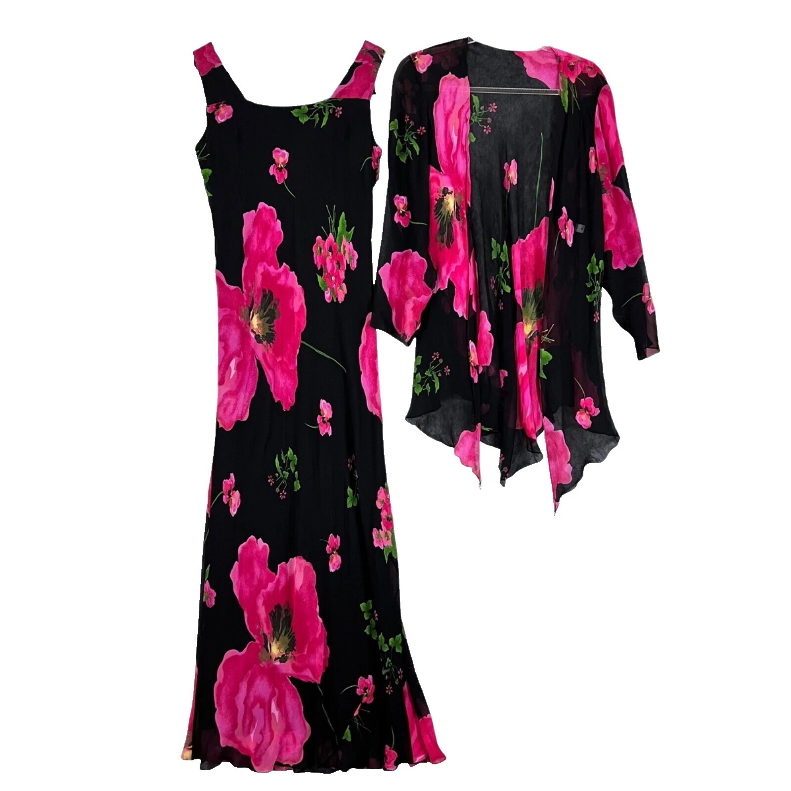 Eveningwear Maxi Vestidos VINTAGE de SEDA 100% para De mujer