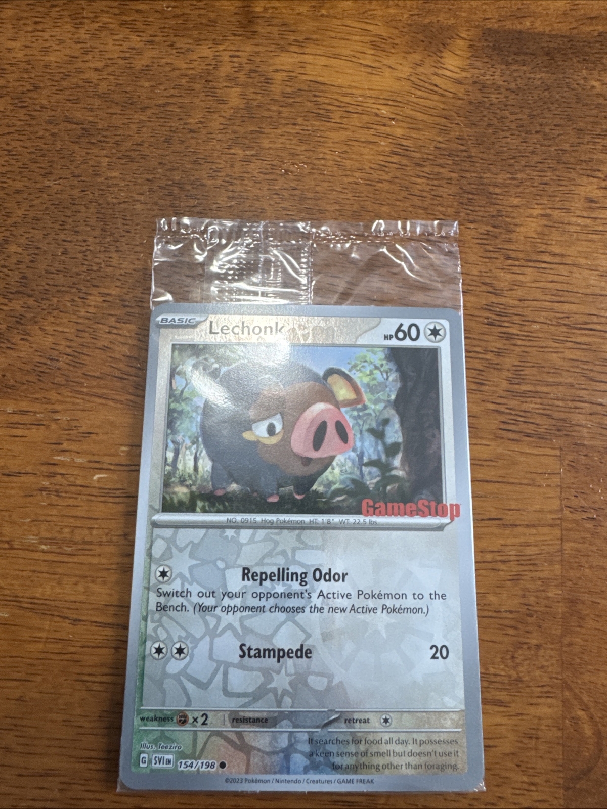 Pokemon Lechonk 154/198 SV Scarlet Violet Gamestop Promo Card New Sealed