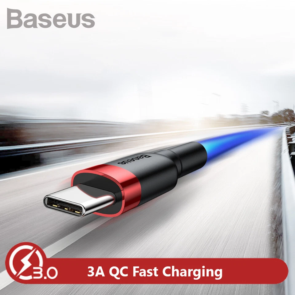 Baseus USB type C to USB type C QC3.0 Charging 3A Quick Charge Cable For Android - Image 2 of 4