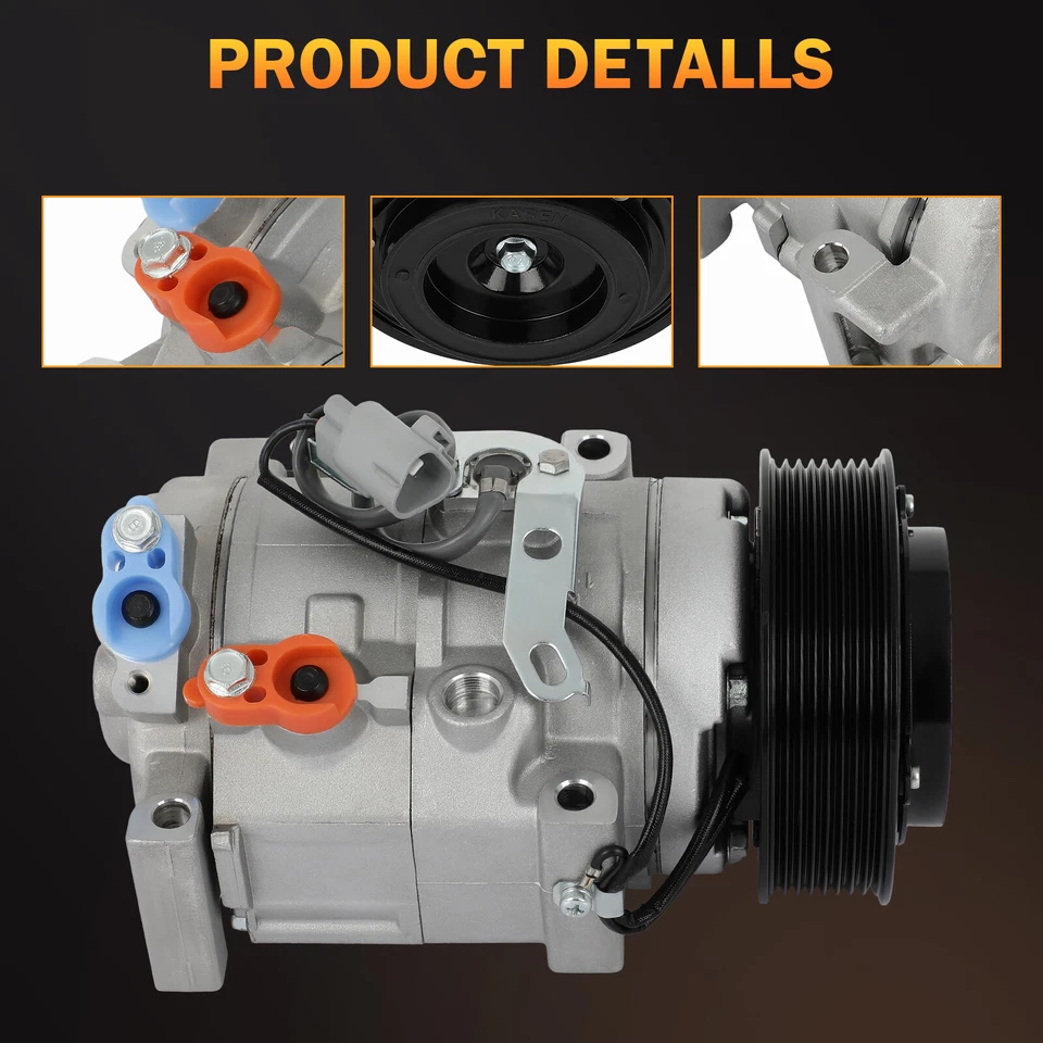 Compresor de aire acondicionado con embrague para Lexus GX460 LX570 Toyota Land Cruiser Sequoia Foto 2 de 4
