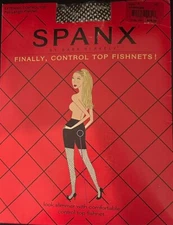 New With Tags Spanx Control Top Fishnets Size A Chocolate