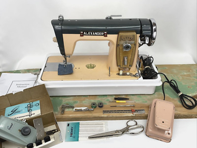 SERVICED Heavy Duty 1-Amp Vtg PINK Sewing Machine Singer 15 Clone Denim, Leather