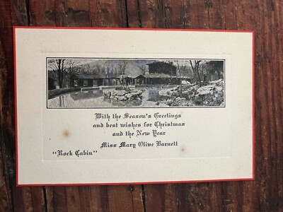 Vintage 1910 s Christmas Card Markleton Sanitarium Pennsylvania