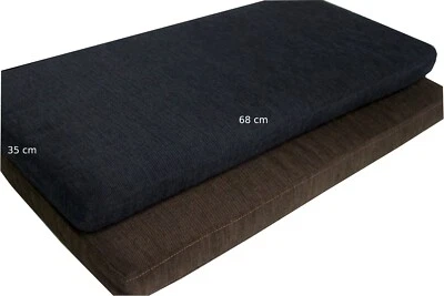 KISSENFABRIK-JUWAN Sitzkissen Bankkissen Garderobe Schuhbankkissen 2 Farben 68 cm x 35 cm x 5 cm