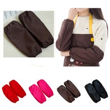 Waterproof Solid Color Elastic Dining Kitchen Bar Clean Stretch Cuff Sleeve