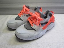 Nike Air Huarache Run Pure Platinum Lava GS Running 654280-010 Girls size 5.5Y