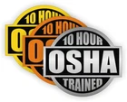 3 pcs - 10 Hour OSHA Trained Vinyl Hard Hat Stickers Helmet Safety Helmet Decals
