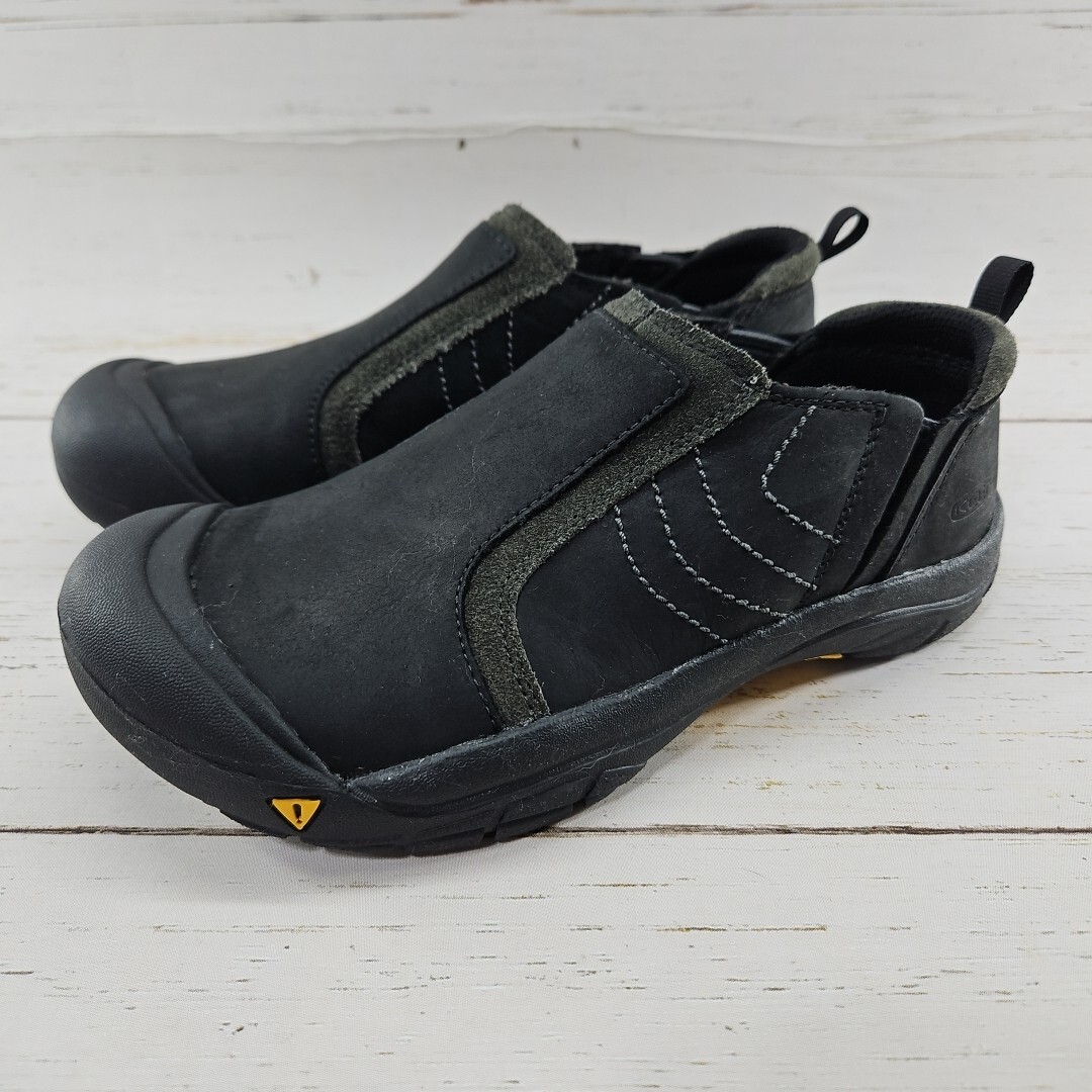 Mocassini neri Keen Youth taglia 4 in pelle scarpe da trekking outdoor 9640