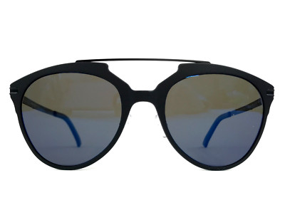 Canali Sunglasses CO213 C01 Black Aviator Frames with Dark Gray Polarized Lenses