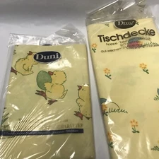 Vtg Duni  Easter Table Cloth Made In West Germany Unopened 2 Size
