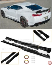 EOS Glossy Black ZL1 Style ABS Side Skirts Panel Extension For Camaro SS 16-UP