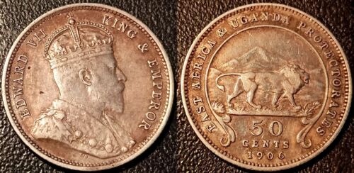 Afrique Orientale Britannique, Ouganda - Edward VII - 50 cents argent 1906 TTB+ - Photo 1 sur 1