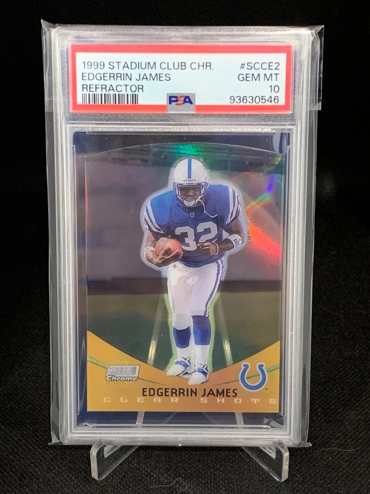 Edgerrin James Stadium Club Chrome Clear Shots #SCCE2 Refractor