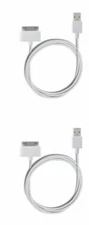 2 X White 6FT USB Data Sync Cable Cord Charger for iPhone 4 4S 3GS iPod Touch 4G