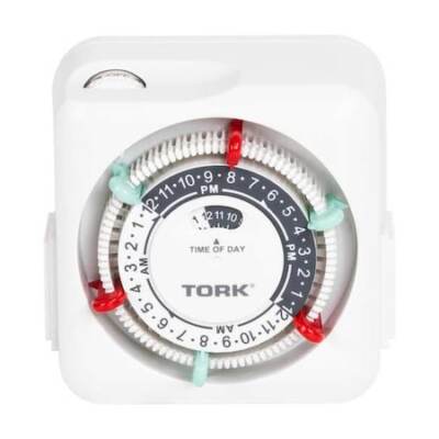 Tork Rtn312 Plug-In Timer, 24 Hr, White