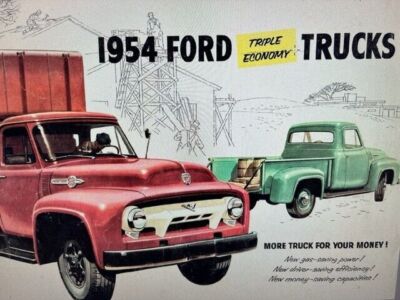 Ford Oldtimer 1954 LKW Verkaufsprospekt gebundenes Exemplar