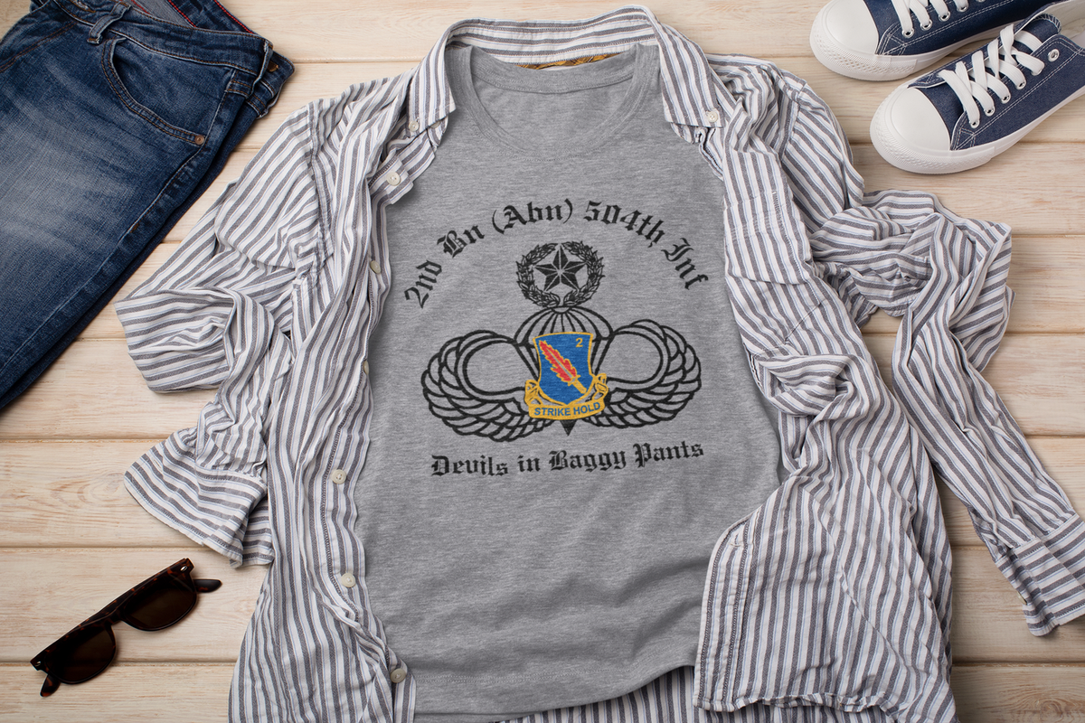 2-504 PIR White Devils PT T-Shirt - US Army 82nd Airborne Division