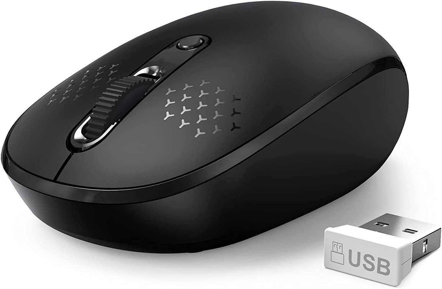 Portable  Wireless Mouse,  2.4GHz Silent with USB Receiver, Optical USB Mouse